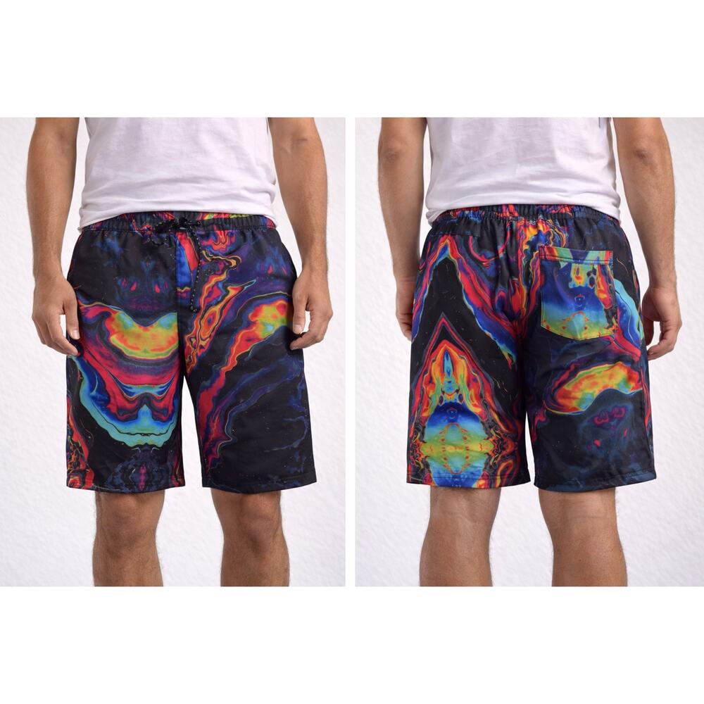 Drill Clothing Co Fresh Prince Psychedelic Shorts Size Medium NWT